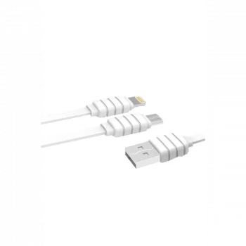 Konfulon S56 2in1 (Lightning-Micro USB) Kablo 1.2M 2.1A