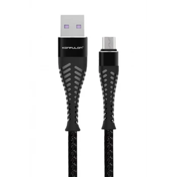 Konfulon S61 Micro USB Kablo 1.2M 2.1A - Siyah