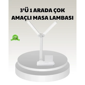 LED Işıklı Masa Lambası – Göz Yormayan, Kısılabilir ve Esnek Başlıklı