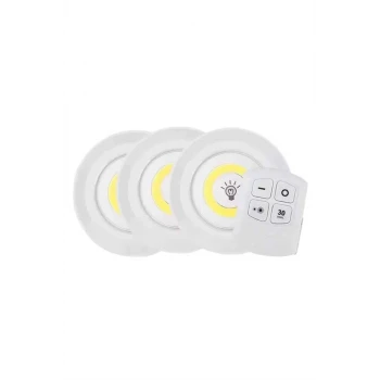 Led Lamba 3lü Uzaktan Kumandalı Yapışkanlı