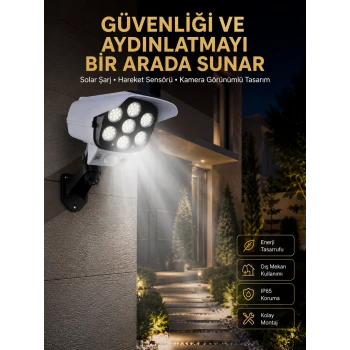 LED Lamba-Güneş Paneli Destekli Uzaktan Kumandalı Solar LED Lamba