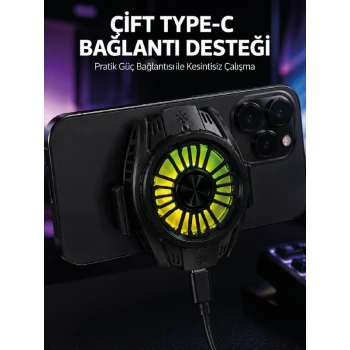 Manyetik Bağlantılı Çift Type-C Girişli Telefon Soğutucu