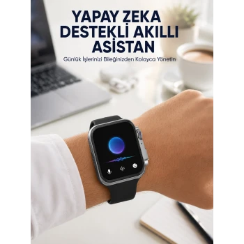 Modern Tasarımlı Akıllı Saat Uzun Pil Süresi ve Net Ekran Yeni Nesil