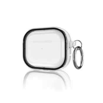 Movenchy Apple Airpods Pro 2 (2.nesil) Shiny Şeffaf Kılıf - Siyah