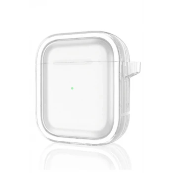 Movenchy Apple Airpods 4 (4.nesil) Shiny Şeffaf Kılıf - Beyaz