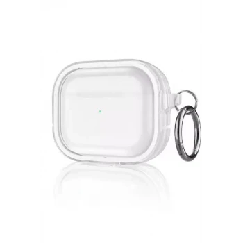 Movenchy Apple Airpods Pro 2 (2.nesil) Shiny Şeffaf Kılıf - Beyaz