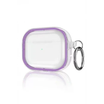 Movenchy Apple Airpods Pro 2 (2.nesil) Shiny Şeffaf Kılıf - Mor