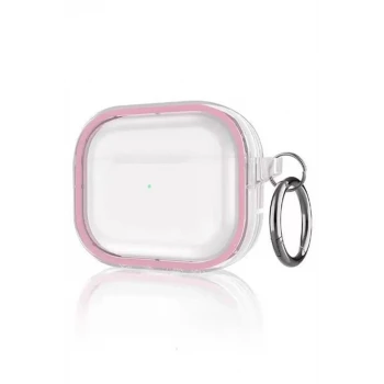 Movenchy Apple Airpods Pro 2 (2.nesil) Shiny Şeffaf Kılıf - Pembe