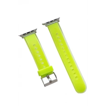Movenchy Apple Watch 38mm Jelly Silikon Kordon - Yeşil