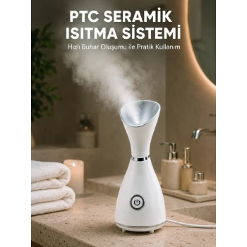 Nano İyonik Cilt Bakım Buhar Makinesi PTC Isıtma Sistemli