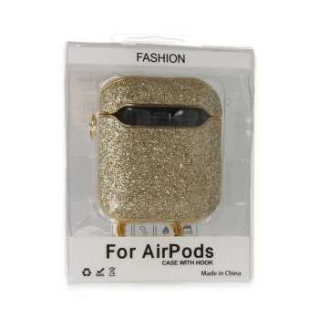 Newface Apple Airpods 2 (2.nesil) Spell Simli Kılıf - Gold