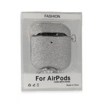 Newface Apple Airpods 2 (2.nesil) Spell Simli Kılıf - Gümüş