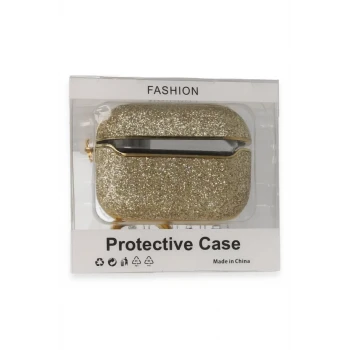 Newface Apple Airpods Pro 2 (2.nesil) Spell Simli Kılıf - Gold