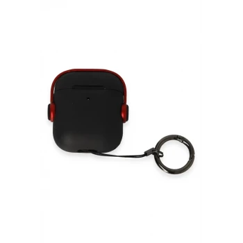 Newface Apple Airpods 2 (2.nesil) Cool Kılıf - Siyah-Kırmızı