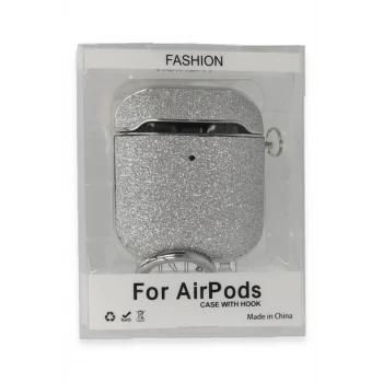 Newface Apple Airpods 2 (2.nesil) Spell Simli Kılıf - Gümüş