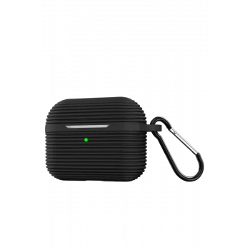 Newface Apple Airpods Pro 3 (3.nesil) Raven Silikon Kılıf - Siyah