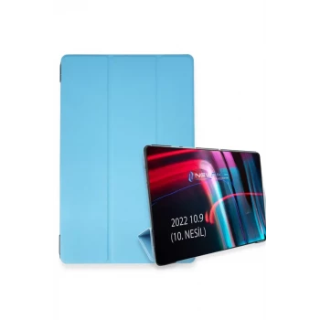Newface Apple iPad 2022 10.9 (10.nesil) Kılıf Tablet Smart Kılıf - Açık Mavi