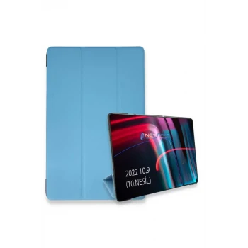 Newface Apple iPad 2022 10.9 (10.nesil) Kılıf Tablet Smart Kılıf - Mavi