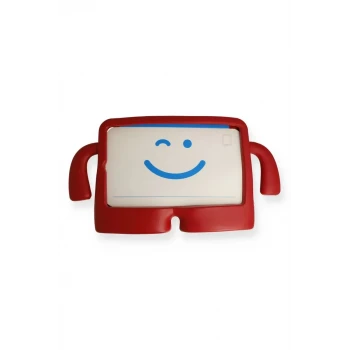 Newface Apple iPad 4 9.7 Kılıf Karakter Tablet Silikon - Kırmızı