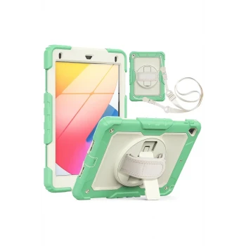 Newface Apple iPad 5 Air 9.7 Kılıf Strap New Tablet Kapak - Yeşil