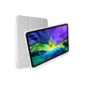 Newface Apple iPad 9.7 (2018) Kılıf Kalemlikli Mars Tablet Kılıfı - Gri