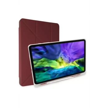 Newface Apple iPad 9.7 (2018) Kılıf Kalemlikli Mars Tablet Kılıfı - Mürdüm