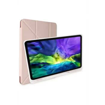 Newface Apple iPad 9.7 (2018) Kılıf Kalemlikli Mars Tablet Kılıfı - Rose Gold