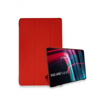 Newface Apple iPad Mini 3 Kılıf Tablet Smart Kılıf - Kırmızı