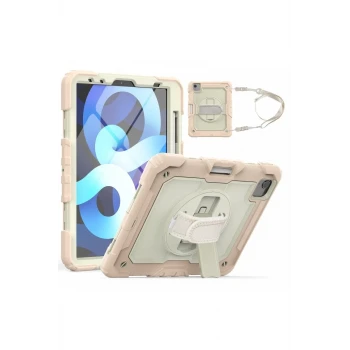 Newface Apple iPad Pro 11 (2020) Kılıf Strap New Tablet Kapak - Pembe