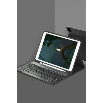 Newface Apple iPad Pro 11 (2022) Kılıf KC01 Smart Klavyeli Tablet Kılıfı - Siyah