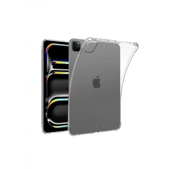 Newface Apple iPad Pro 11 (2024) Kılıf Anti Shock Tablet Silikon - Şeffaf