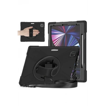 Newface Apple iPad Pro 12.9 (2020) Kılıf Amazing Tablet Kapak - Siyah