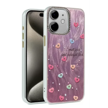 Newface Apple iPhone 11 Kılıf Blade Aynalı Desenli Kapak - Desen 8