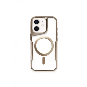 Newface Apple iPhone 11 Kılıf Boyi Magsafe Silikon Kapak - Çöl Titanyum