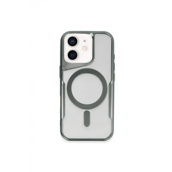Newface Apple iPhone 11 Kılıf Boyi Magsafe Silikon Kapak - Yeşil