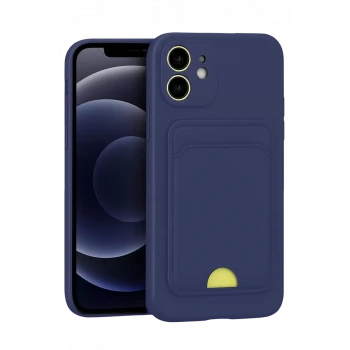 Newface Apple iPhone 11 Kılıf Kelvin Kartvizitli Silikon - Lacivert