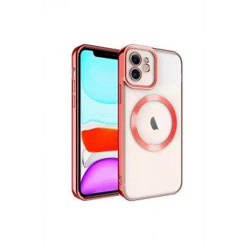 Newface Apple iPhone 11 Kılıf Kross Magneticsafe Kapak - Kırmızı