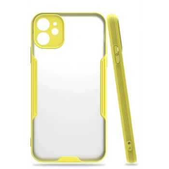 Newface Apple iPhone 11 Kılıf Platin Silikon - Sarı