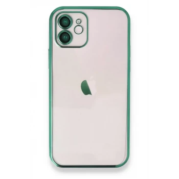 Newface Apple iPhone 11 Kılıf Razer Lensli Silikon - Yeşil