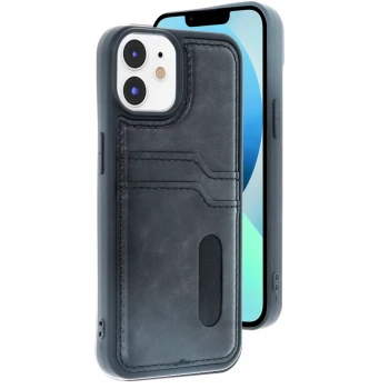 Newface Apple iPhone 11 Kılıf Sara Kartvizitli Deri Kılıf - Siyah