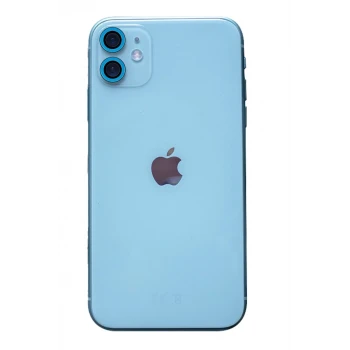 Newface Apple iPhone 11 Neon Fosforlu Kamera Lens - Mavi