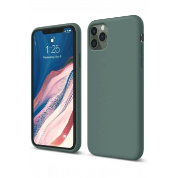Newface Apple iPhone 11 Pro Kılıf First Silikon - Koyu Yeşil
