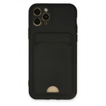 Newface Apple iPhone 11 Pro Kılıf Kelvin Kartvizitli Silikon - Siyah