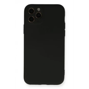Newface Apple iPhone 11 Pro Kılıf Nano içi Kadife Silikon - Siyah