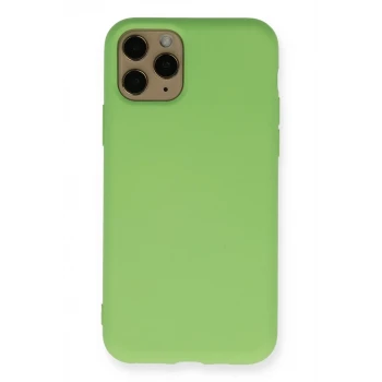 Newface Apple iPhone 11 Pro Kılıf Nano içi Kadife Silikon - Yeşil