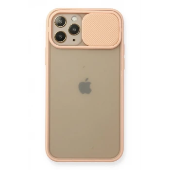 Newface Apple iPhone 11 Pro Kılıf Palm Buzlu Kamera Sürgülü Silikon - Pembe