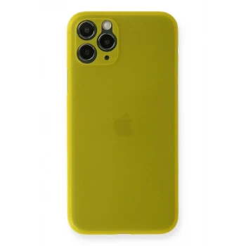 Newface Apple iPhone 11 Pro Kılıf PP Ultra İnce Kapak - Sarı
