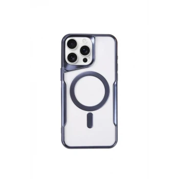 Newface Apple iPhone 11 Pro Max Kılıf Boyi Magsafe Silikon Kapak - Lacivert