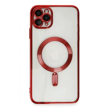 Newface Apple iPhone 11 Pro Max Kılıf Kross Magneticsafe Kapak - Kırmızı