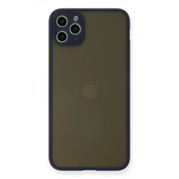 Newface Apple iPhone 11 Pro Max Kılıf Montreal Silikon Kapak - Lacivert